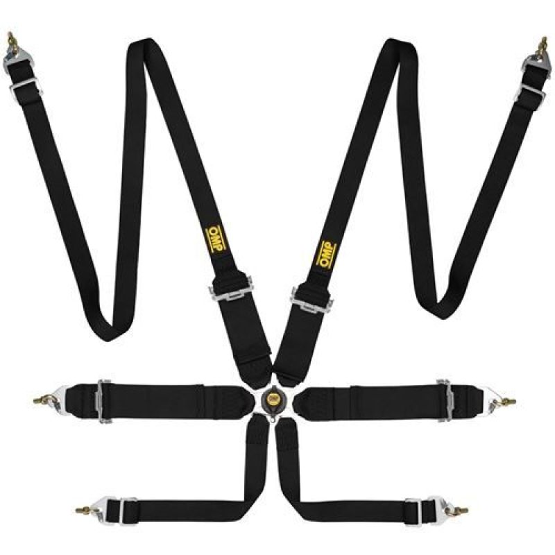 OMP First 3/2 Racing Harness Black - awdtuningtx