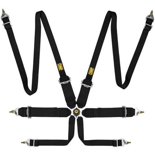 OMP First 3/2 Racing Harness Black - awdtuningtx