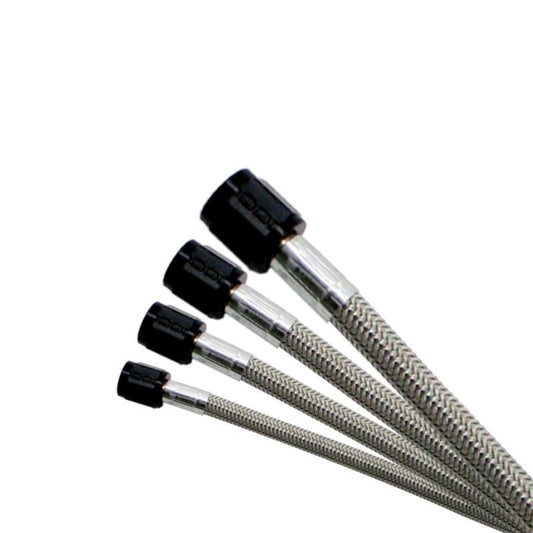 Nitrous Express 4AN 2ft Stainless Steel Braided Hose - Black - awdtuningtx