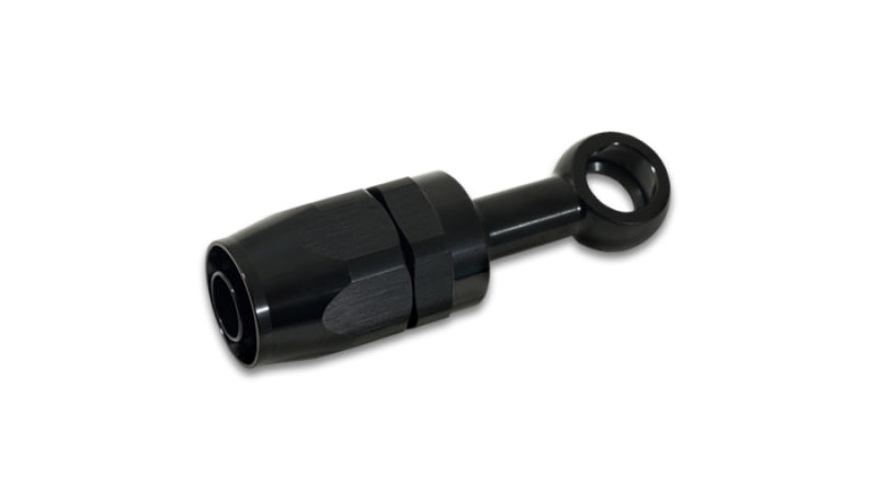 Vibrant -10AN Banjo Hose End Fitting for use with M16 or 5/8in Banjo Bolt - Aluminum Black - awdtuningtx