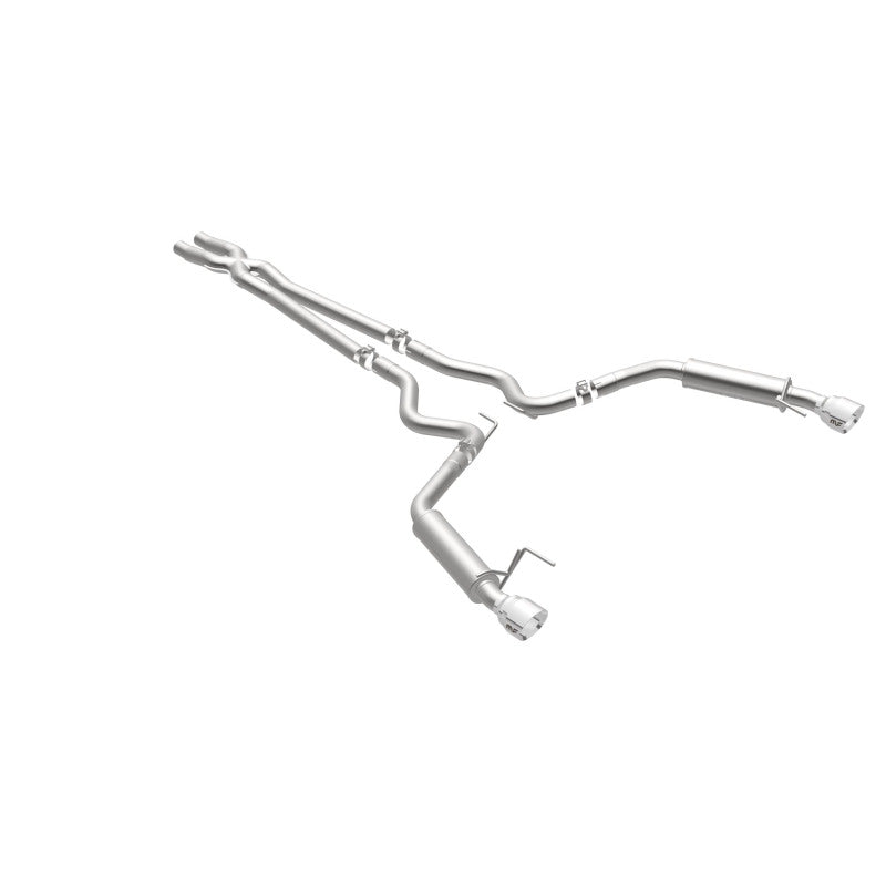 MagnaFlow Cat Back, SS, 2.5in, Competition, Dual Split Polished 4.5in Tips 2015 Ford Mustang V6 3.7L - awdtuningtx