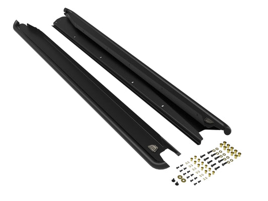 aFe POWER 15-19 Subaru Outback H4 2.5L / H6 3.6L Terra Guard Trail Slider Steps - Black - awdtuningtx