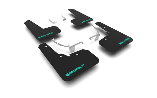 Rally Armor 13-17 Subaru Crosstrek XV Black UR Mud Flap w/ Teal Altered Font Logo - awdtuningtx