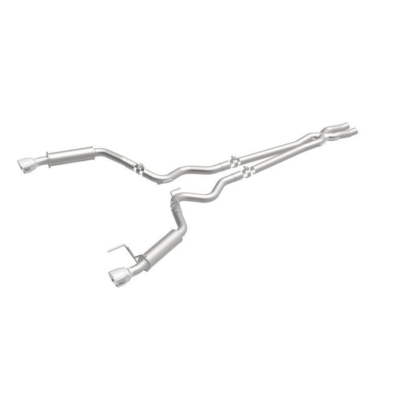 MagnaFlow Cat Back, SS, 2.5in, Competition, Dual Split Polished 4.5in Tips 2015 Ford Mustang V6 3.7L - awdtuningtx