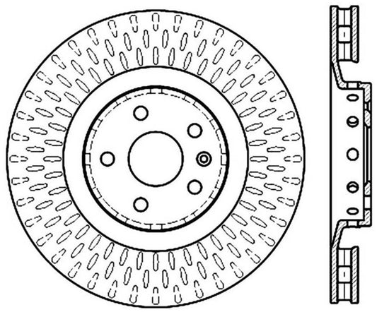 StopTech Drilled & Slotted Left Sport Brake Rotor for 2009 Cadillac CTS-V - awdtuningtx