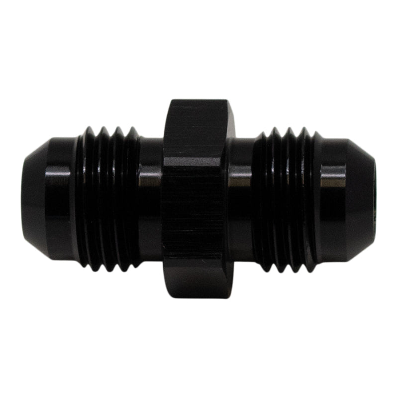 DeatschWerks 6AN Male Flare to 6AN Male Flare Coupler - Anodized Matte Black - awdtuningtx