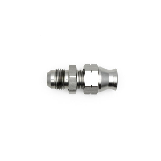 DeatschWerks 6AN Male Flare to 5/16in Hardline Compression Adapter - Anodized Matte Black - awdtuningtx