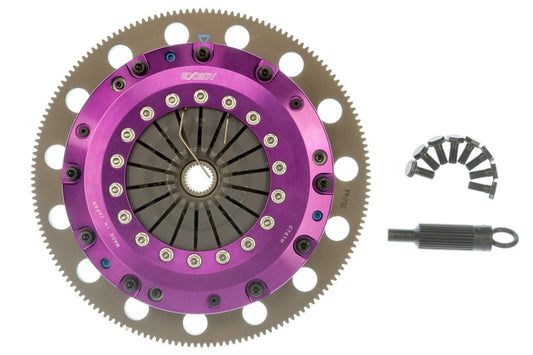 Exedy 96-16 Ford Mustang V8 4.6L/5.0L Hyper Twin Cerametallic Clutch Sprung Disc Push Type Cover - awdtuningtx