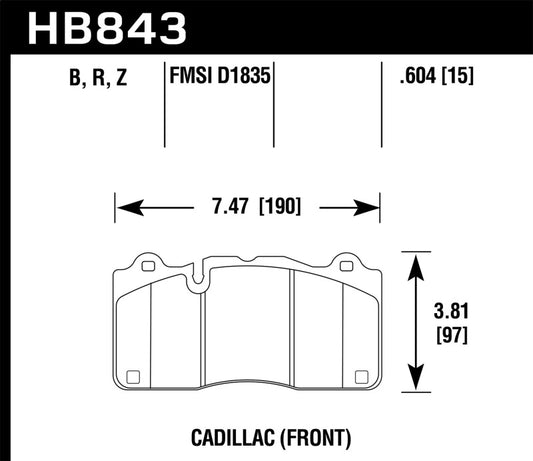 Hawk 2016 Cadillac CTS DTC-70 Front Race Brake Pads - awdtuningtx