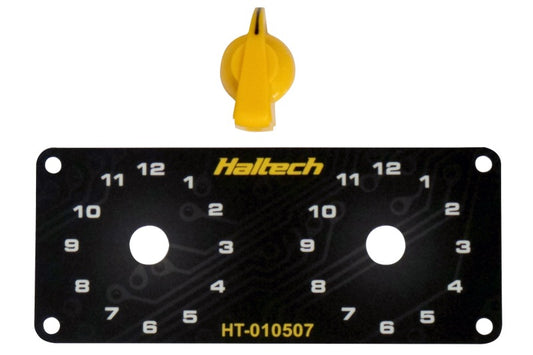 Haltech Dual Switch Panel Kit w/Yellow Knob - awdtuningtx