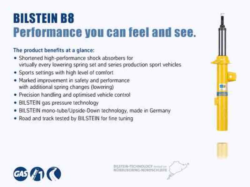 Bilstein B8 SP 14-15 Mini Cooper Base/S Front Left Twintube Strut Assembly - awdtuningtx