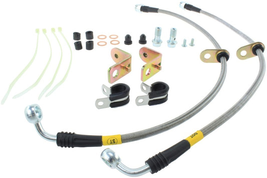 StopTech 11-14 Ford Mustang GT 5.0L V8 Stainless Steel Front Brake Lines - awdtuningtx