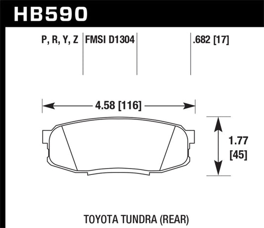 Hawk 2019 Toyota Tundra/2019 Lexus NX300 HP Plus Brake Pad Set - awdtuningtx