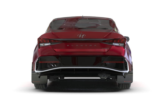 Rally Armor 2024 Hyundai Elantra Black Mud Flap Metallic Black Logo - awdtuningtx