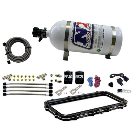 Nitrous Express Holley High Ram Plenum Nitrous Plate Kit w/10lb Bottle - awdtuningtx