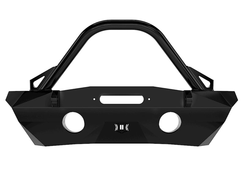 ICON 07-18 Jeep Wrangler JK Pro Series Front Bumper Rec Winch Mount w/Bar/Tabs - awdtuningtx