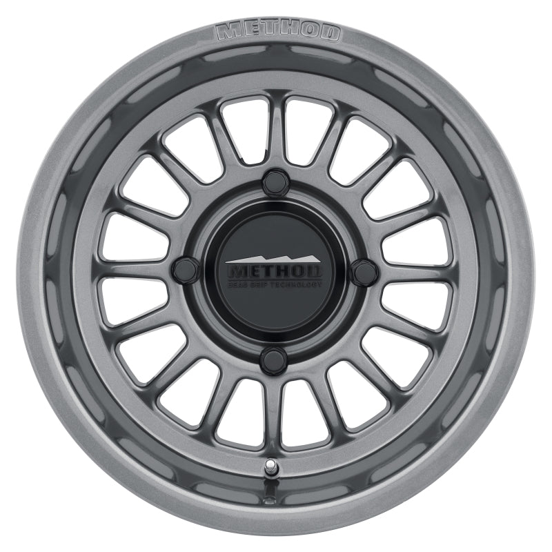 Method MR411 Bead Grip 15x7 / 5+2/38mm Offset / 4x136 / 106.25mm CB Gloss Titanium Wheel - awdtuningtx