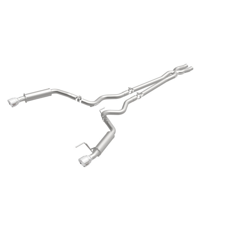 MagnaFlow Cat Back, SS, 2.5in, Competition, Dual Split Polished 4.5in Tips 2015 Ford Mustang V6 3.7L - awdtuningtx