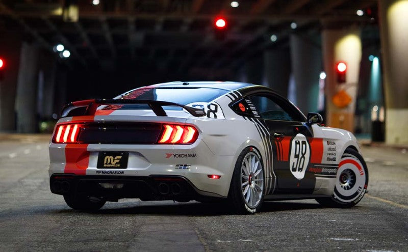 MagnaFlow Cat Back, SS, 2.5in, Competition, Dual Split Polished 4.5in Tips 2015 Ford Mustang V6 3.7L - awdtuningtx