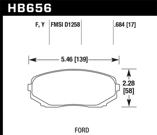 Hawk 07-15 Ford Edge / 07-15 Lincoln MKX / 07-17 Mazda CX-9 LTS Street Front Brake Pads - awdtuningtx