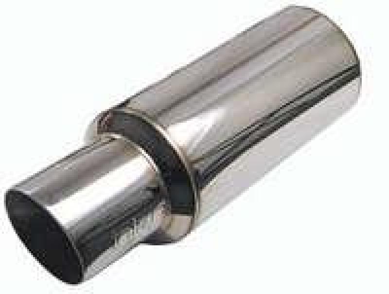 Injen 2 3/8 Universal Muffler w/Titanium burnt rolled Tip and stainless steel resonated inner wall - awdtuningtx