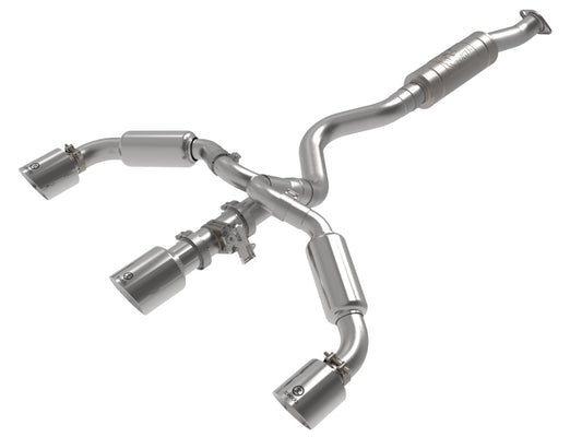 aFe 23-24 Toyota GR Corolla L3 1.6L (t) Gemini XV 3in to 2-1/2in Cat Back Exhaust w/ Polished Tips - awdtuningtx