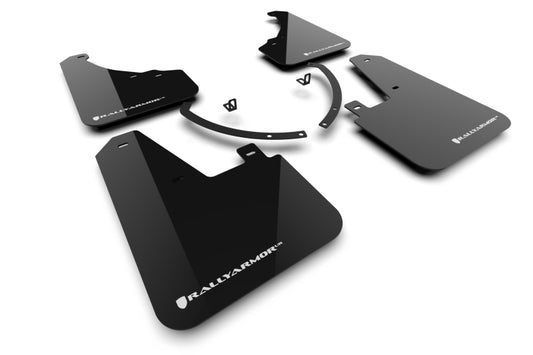 Rally Armor 2024+ Hyundai Santa Fe Black Mud Flap w/ White Logo - awdtuningtx