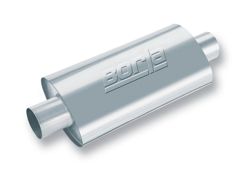 Borla XR-1 Racing Sportsman 4in Inlet/Outlet Center/Center Oval Muffler-4.5in Diameter x 12in Length - awdtuningtx