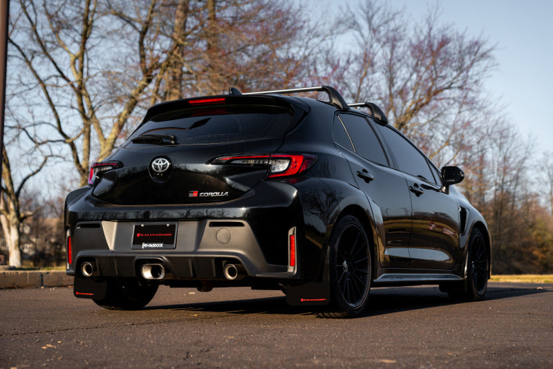 Rally Armor 23-24 Toyota GR Corolla Black Mud Flap w/ Light Blue Logo - awdtuningtx