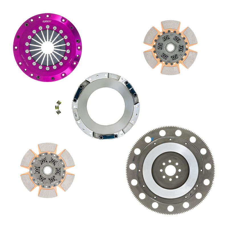 Exedy 96-16 Ford Mustang V8 4.6L/5.0L Hyper Twin Cerametallic Clutch Sprung Disc Push Type Cover - awdtuningtx