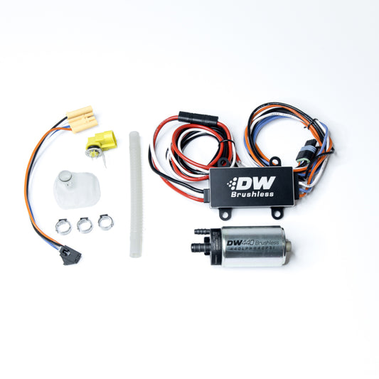 DeatschWerks 04-08 Mazda RX-8 440lph In-Tank Brushless Fuel Pump w/9-0904 Instl Kit/C102 Controller - awdtuningtx