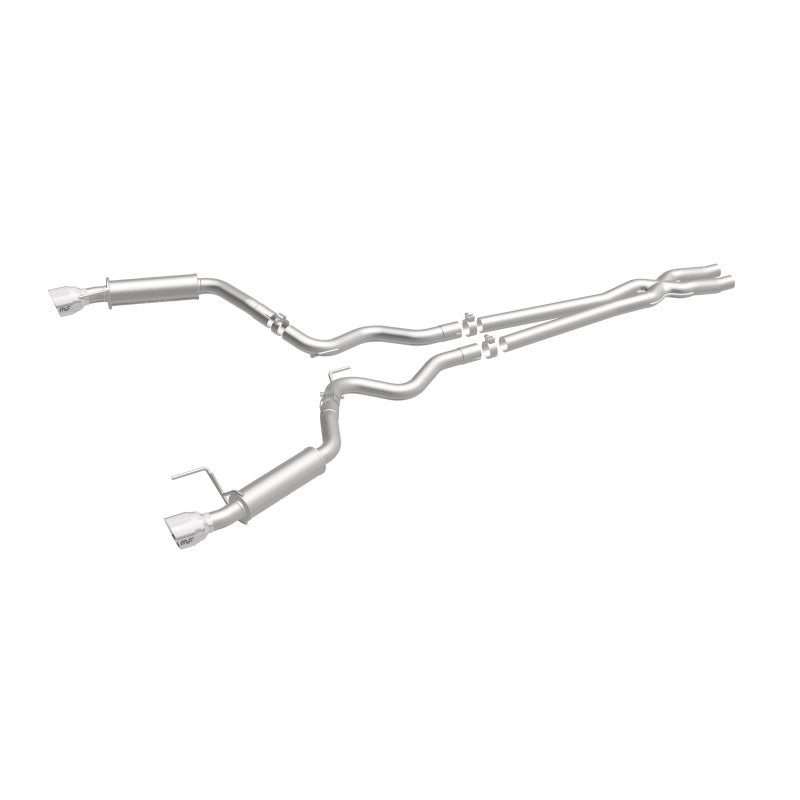 MagnaFlow Cat Back, SS, 2.5in, Competition, Dual Split Polished 4.5in Tips 2015 Ford Mustang V6 3.7L - awdtuningtx