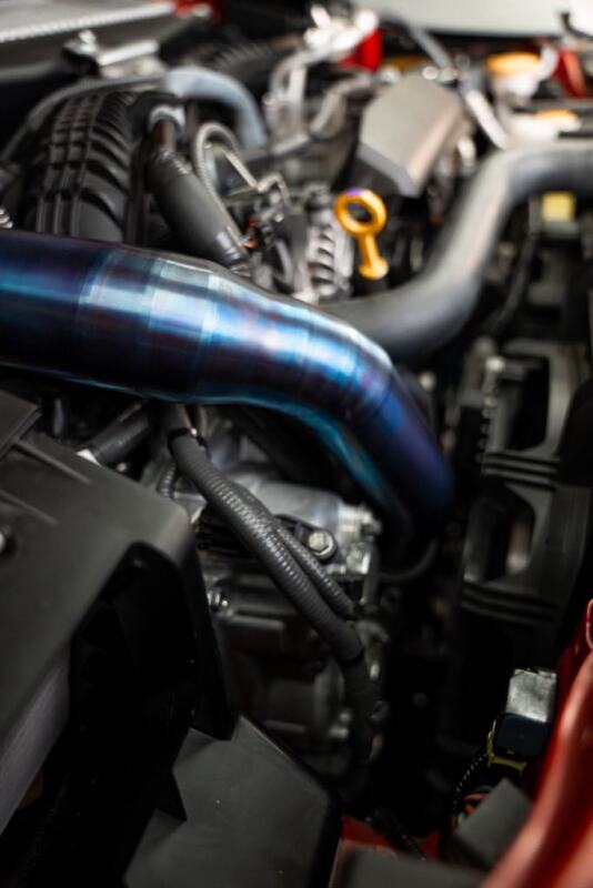 Torque Solution 2022+ Subaru WRX / 19-23 Subaru Ascent Titanium Top Mount Charge Pipe - Brushed - awdtuningtx