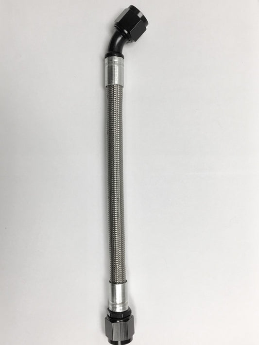 Fragola -10AN PTFE Hose Assembly Straight x 45 Degree 12in - awdtuningtx