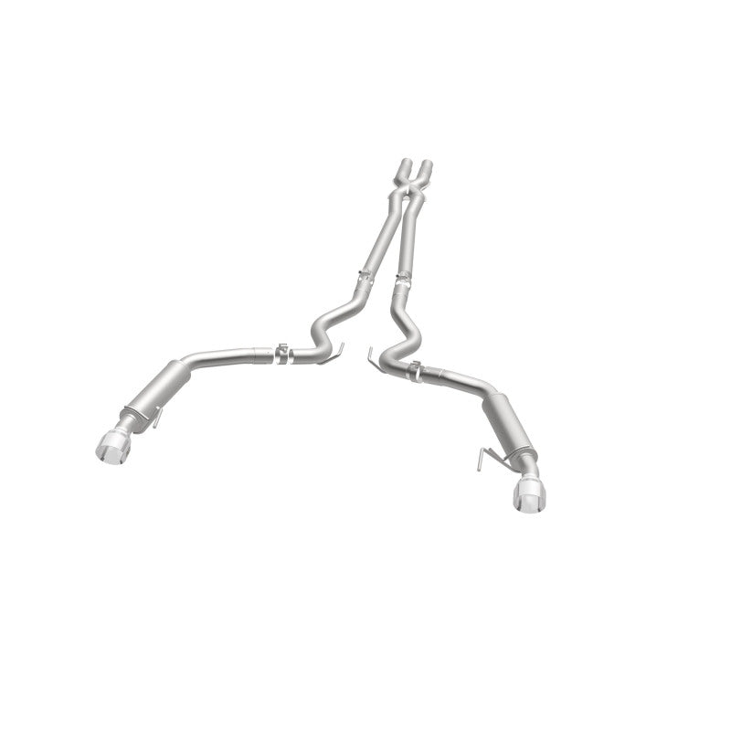 MagnaFlow Cat Back, SS, 2.5in, Competition, Dual Split Polished 4.5in Tips 2015 Ford Mustang V6 3.7L - awdtuningtx