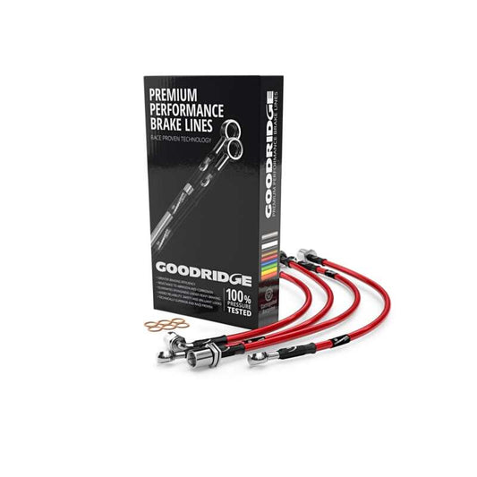 Goodridge 13-17 Audi S7 Stainless Steel Brake Lines - Red - awdtuningtx