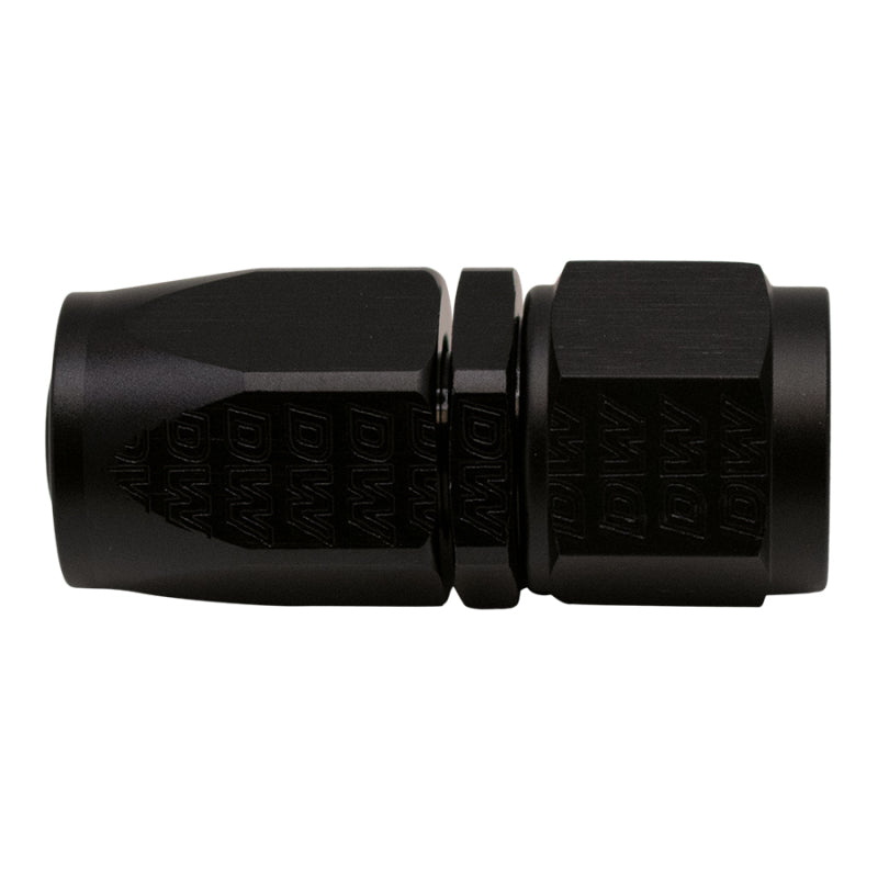DeatschWerks 8AN Female Swivel Straight Hose End CPE - Anodized Matte Black - awdtuningtx