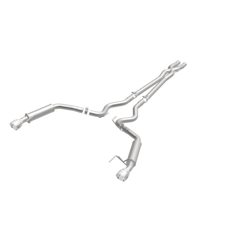MagnaFlow Cat Back, SS, 2.5in, Competition, Dual Split Polished 4.5in Tips 2015 Ford Mustang V6 3.7L - awdtuningtx