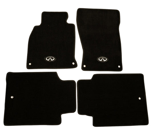 NRG Floor Mats - 13+ Infinity Q70 w/ Infiniti Emblem Logo (4 pieces) - awdtuningtx