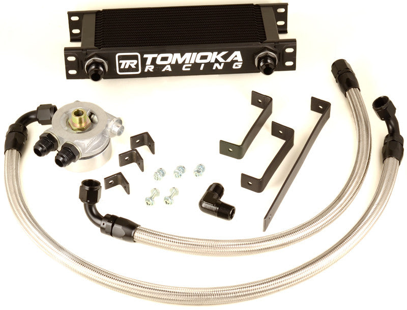 Tomioka Racing Oil Cooler Kit for Subaru BRZ / Toyota FRS with Thermostat - awdtuningtx