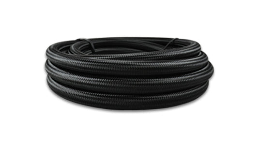 Vibrant -6 AN Black Nylon Braided Flex Hose w/PTFE Liner (150ft Roll) - awdtuningtx