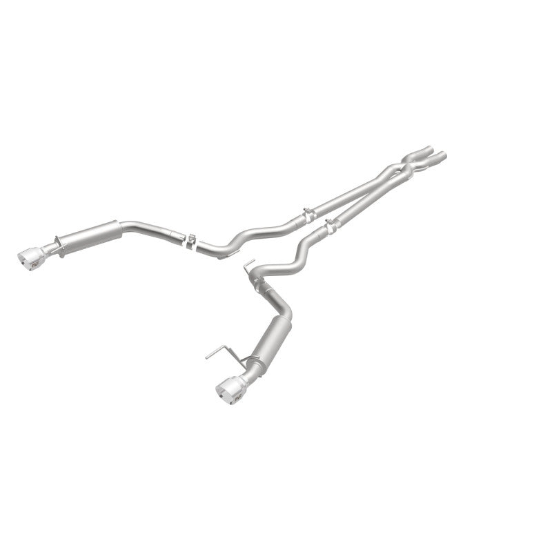 MagnaFlow Cat Back, SS, 2.5in, Competition, Dual Split Polished 4.5in Tips 2015 Ford Mustang V6 3.7L - awdtuningtx