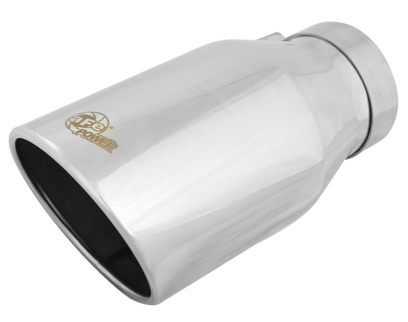 aFe Diesel Exhaust Tip Bolt On Polished 4in Inlet x 6in Outlet x 12in Length - awdtuningtx