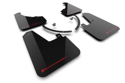 Rally Armor 2024+ Hyundai Santa Fe Black Mud Flap w/ Red Logo - awdtuningtx