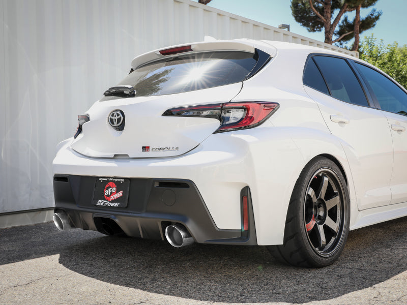 aFe 23-24 Toyota GR Corolla L3 1.6L (t) Gemini XV 3in to 2-1/2in Cat Back Exhaust w/ Polished Tips - awdtuningtx