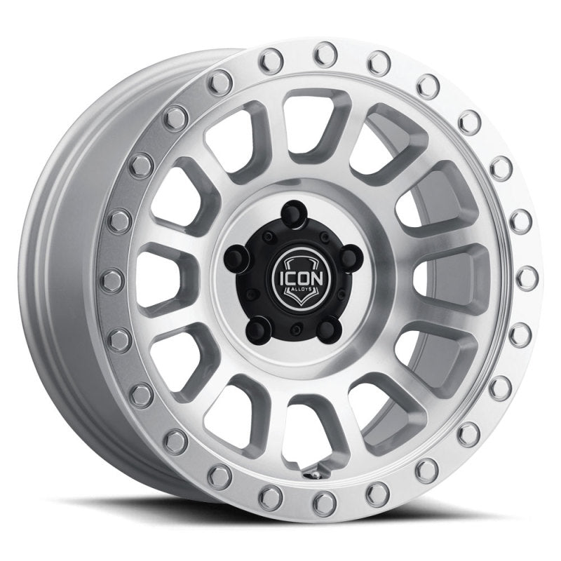 ICON Hulse 17 X 8.5 6 X 5.5 0mm Offset 4.75in BS Silver Machined - awdtuningtx