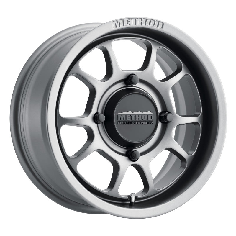 Method MR409 Bead Grip 15x7 / 5+2/38mm Offset / 4x136 / 106.25mm CB Steel Grey Wheel - awdtuningtx
