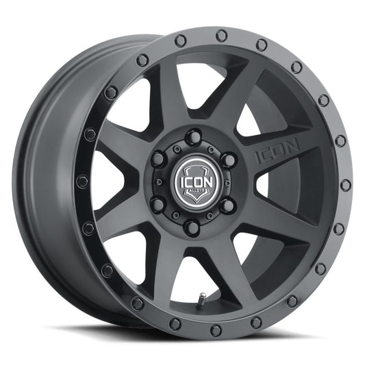 ICON Rebound 18x9 6x5.5 0mm Offset 5in BS 106.1mm Bore Double Black Wheel - awdtuningtx