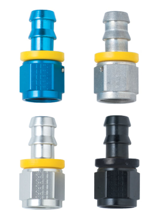 Fragola -6AN Push-Lite End x 3/8 NPT - Black - awdtuningtx