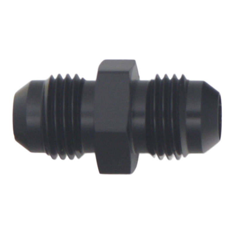 DeatschWerks 6AN Male Flare to 6AN Male Flare Coupler - Anodized Matte Black - awdtuningtx